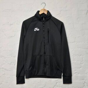 Nike Air Full-Zip Jacket, Medium, Black, Recycled Polyester Hood, Sportswear